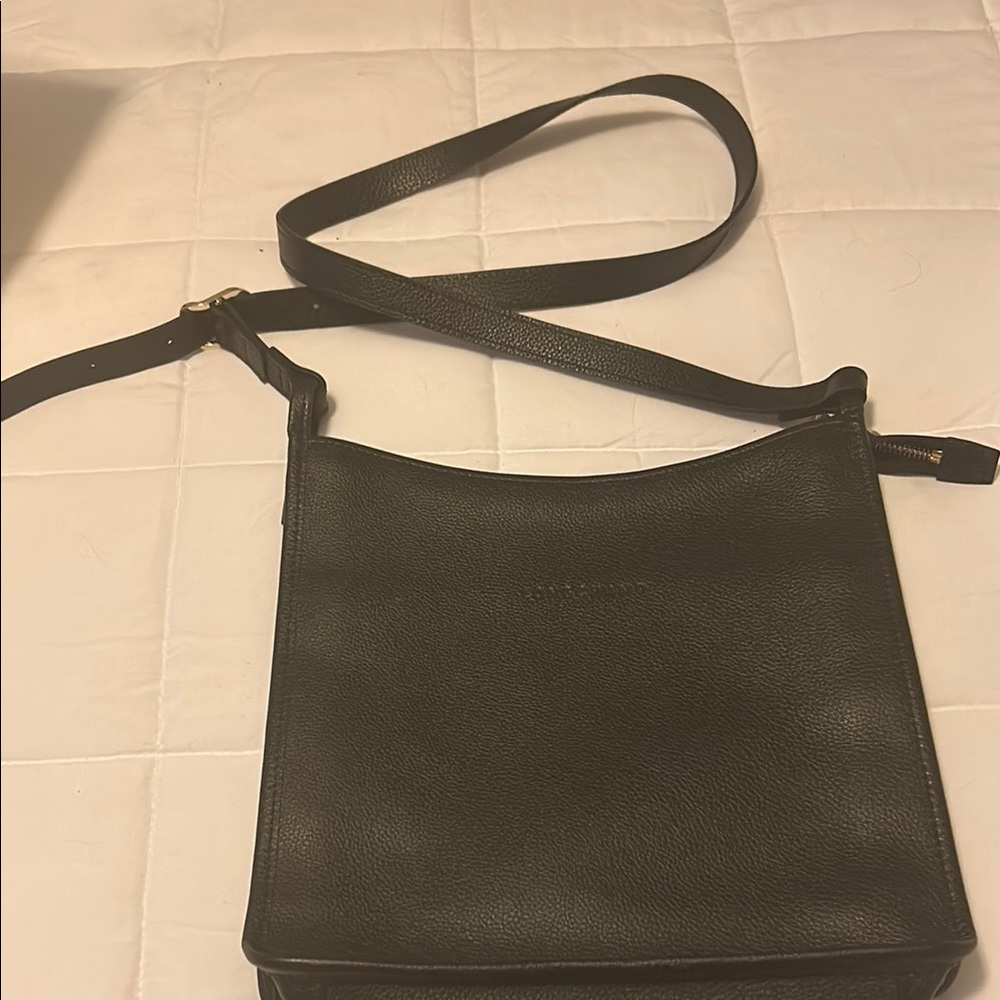 Black Leather Crossbody Bag